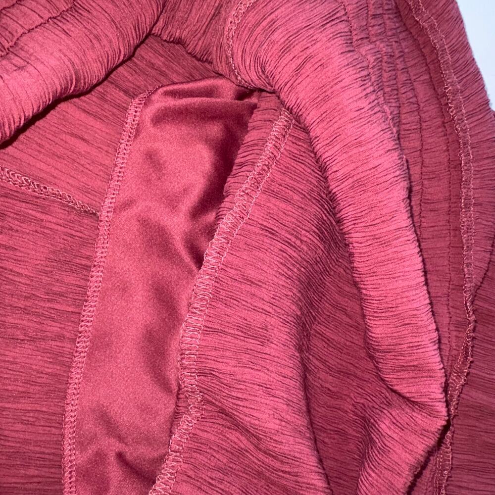 Max+Ash feminine cottagecore Pleated Tiered Midi Dress Rose Pink Flutter Sleeve - Picture 13 of 13